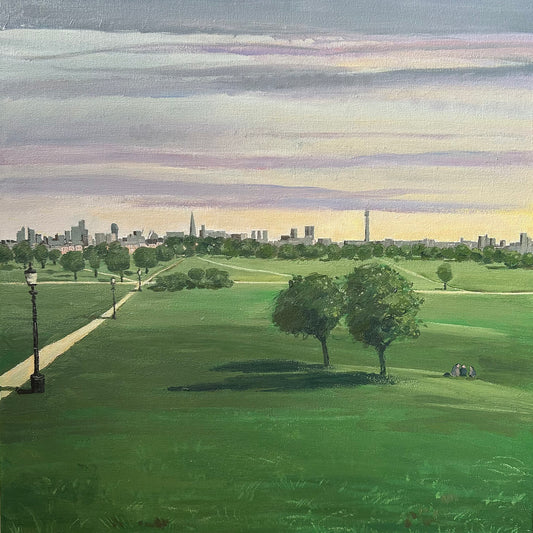 Primrose Hill, warm sunset