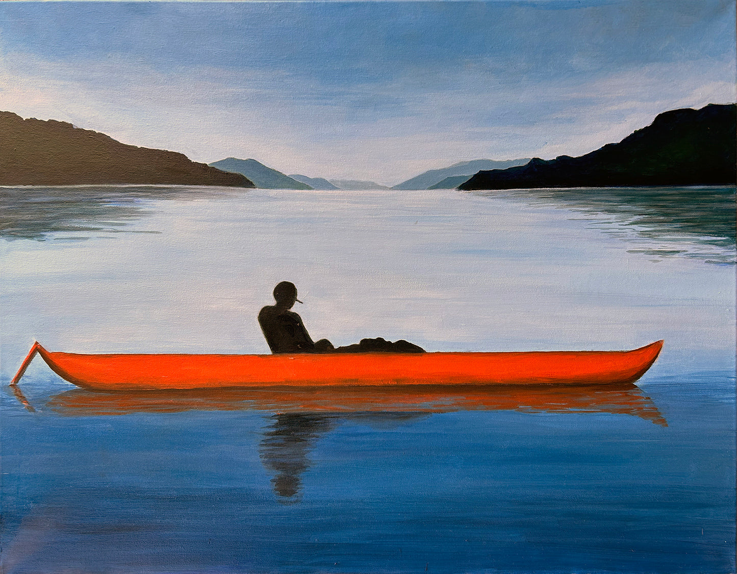 Early Morning - Orange Canoe