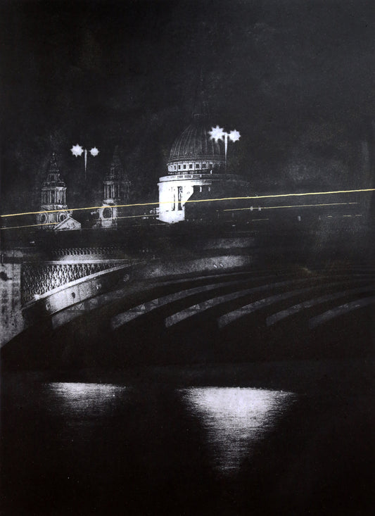 Stream of Lights - Black and White